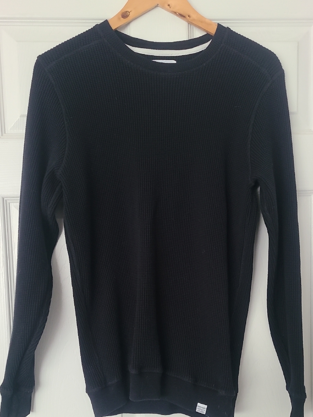 Norse Projects Black Waffle Knit Crewneck Sweater